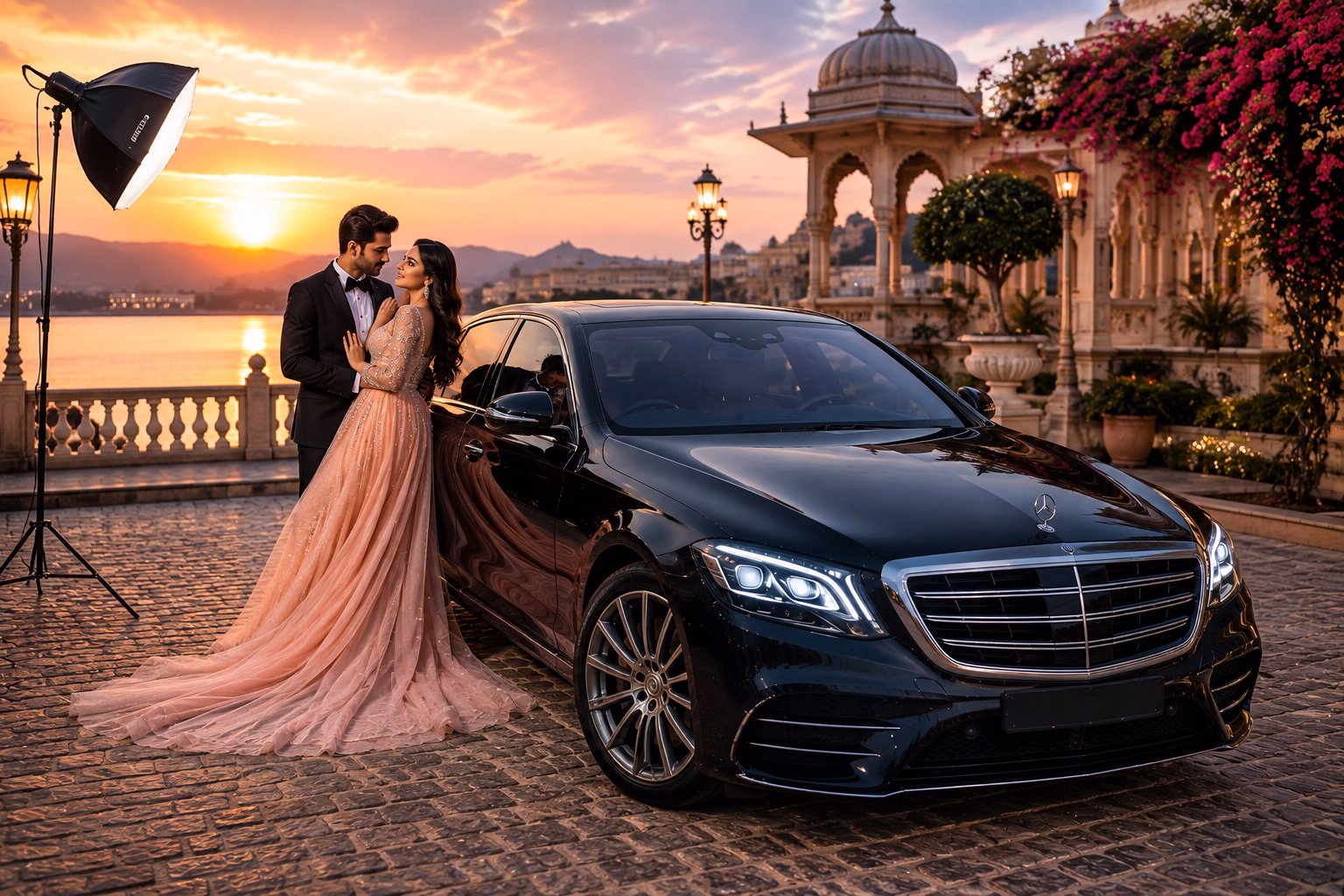 Luxury pre wedding shoot cars in Jaipur